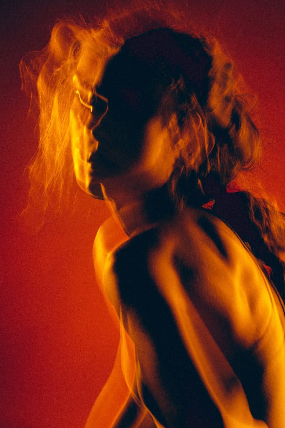 Warped light portrait